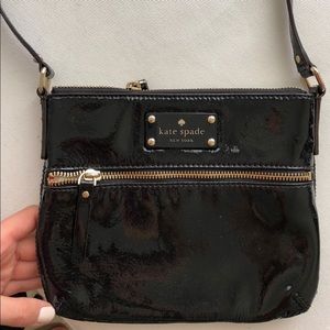 Black patent Kate Spade cross body purse